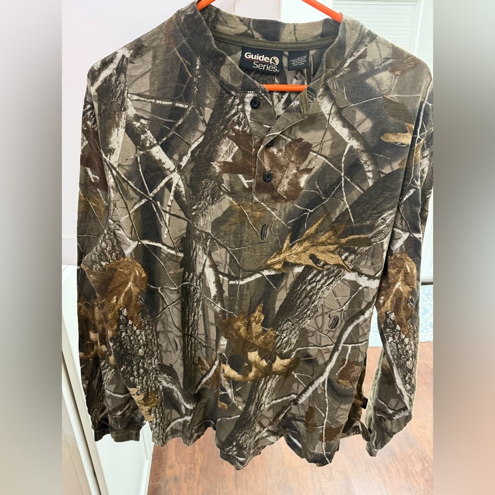 Men's Woodland Camo Long Sleeve Shirt